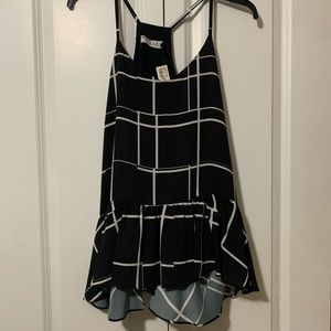 black and white tank